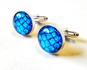 Blue Dragon Scales Cufflinks