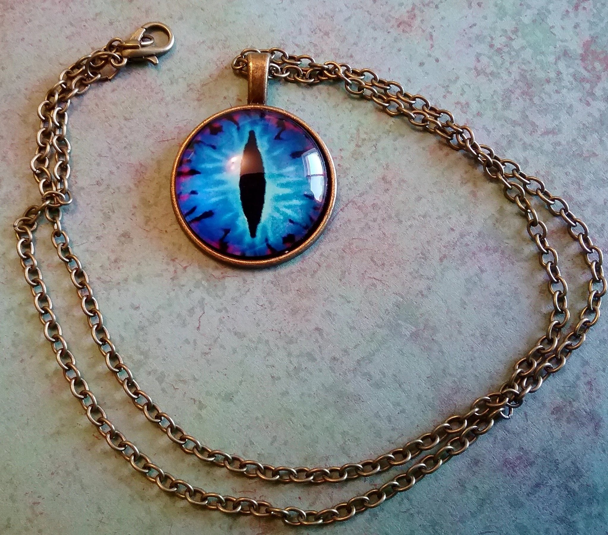 Electric Blue Dragon Eye Necklace – Blue Nebula Works