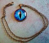 Electric Blue Dragon Eye Necklace