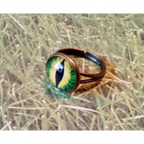 Green Dragon Eye Adjustable Ring