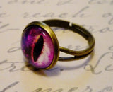 Purple Dragon Eye Adjustable Ring