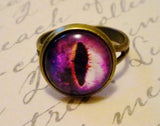 Purple Dragon Eye Adjustable Ring