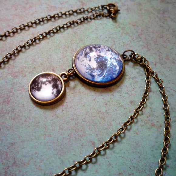 Earth and Moon Necklace