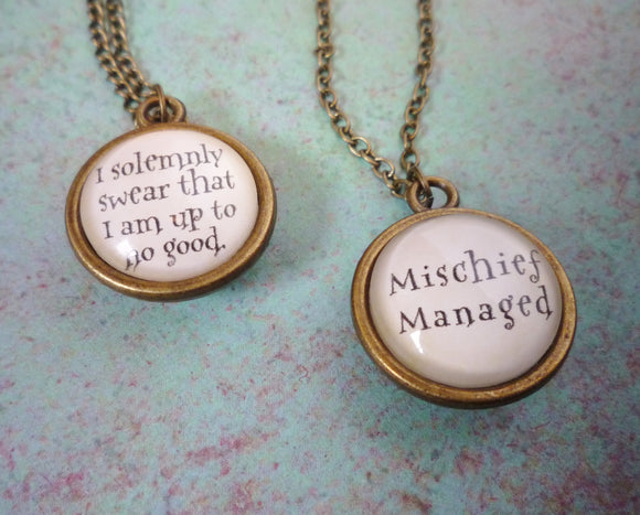 Double-Sided Mischief Managed Necklace